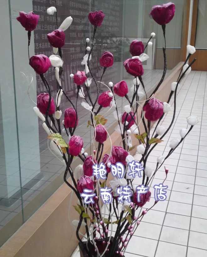 декоративные цветы своими руками для напольной вазы
